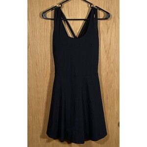 Fabletics Women’s M Boost Performance Dress Built-in Bra Built-in Shorts Black